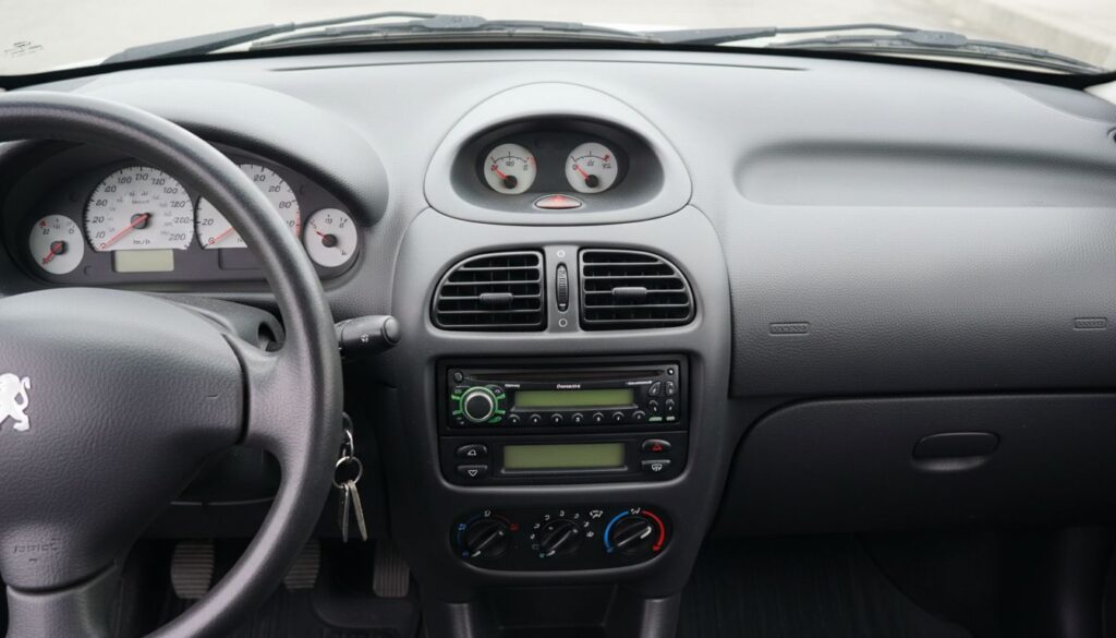 Le tableau de bord de la peugeot 206, ergonomie et lisibilité