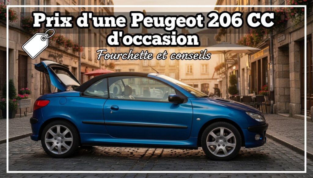 Prix d'une peugeot 206 cc d'occasion : fourchette et conseils