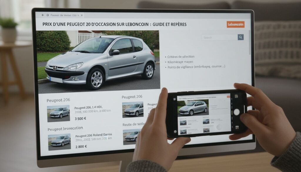 Prix ​​d'une peugeot 206 d'occasion sur leboncoin : guide et repères