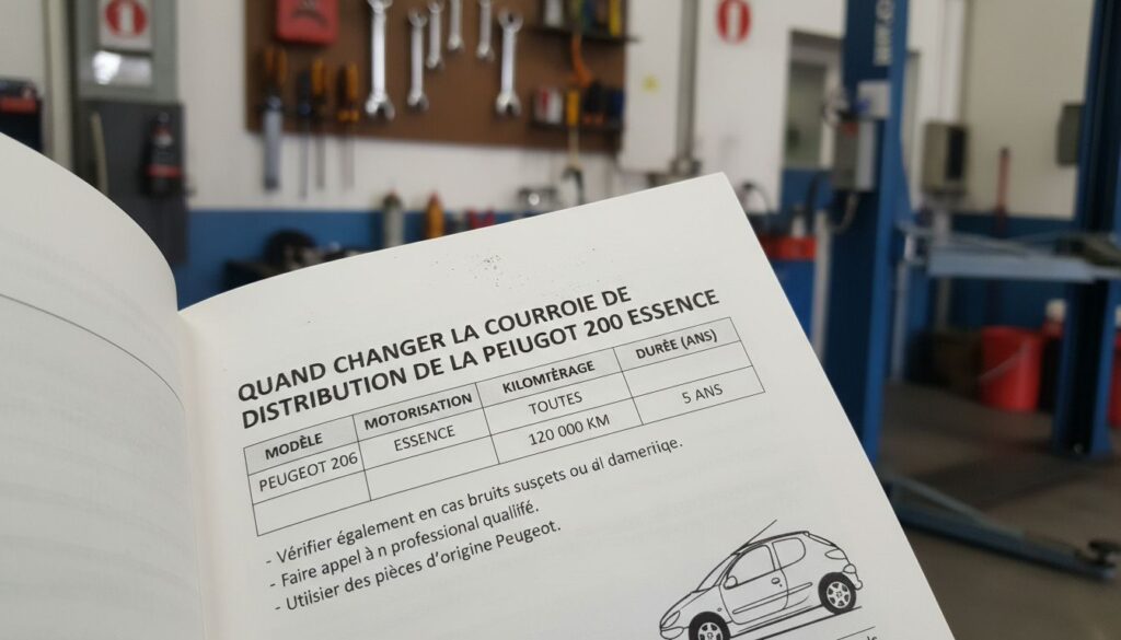 Quand changer la courroie de distribution de la peugeot 206 essence