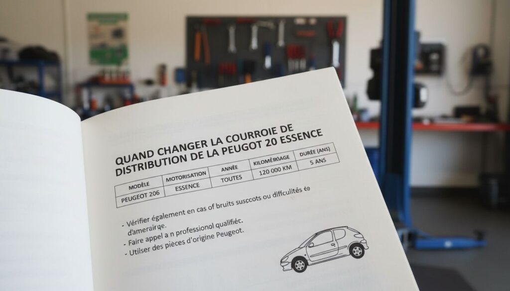 Quand changer la courroie de distribution de la peugeot 206 essence