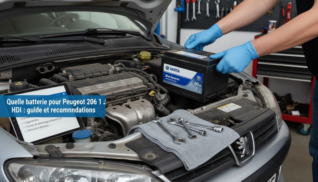 Quelle batterie pour Peugeot 206 1.4 HDi : guide et recommandations