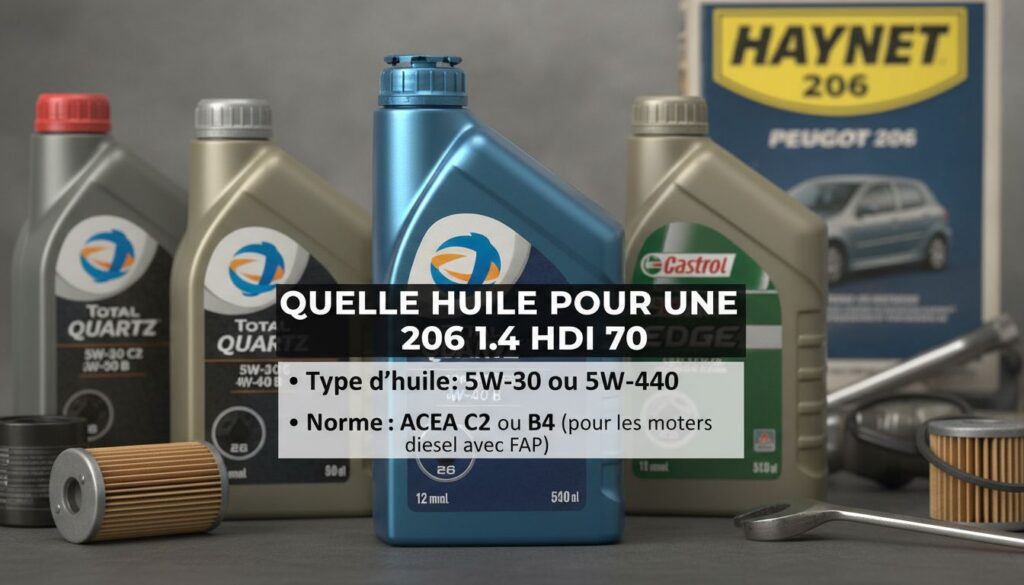 Quelle huile pour une 206 1.4 hdi 70
