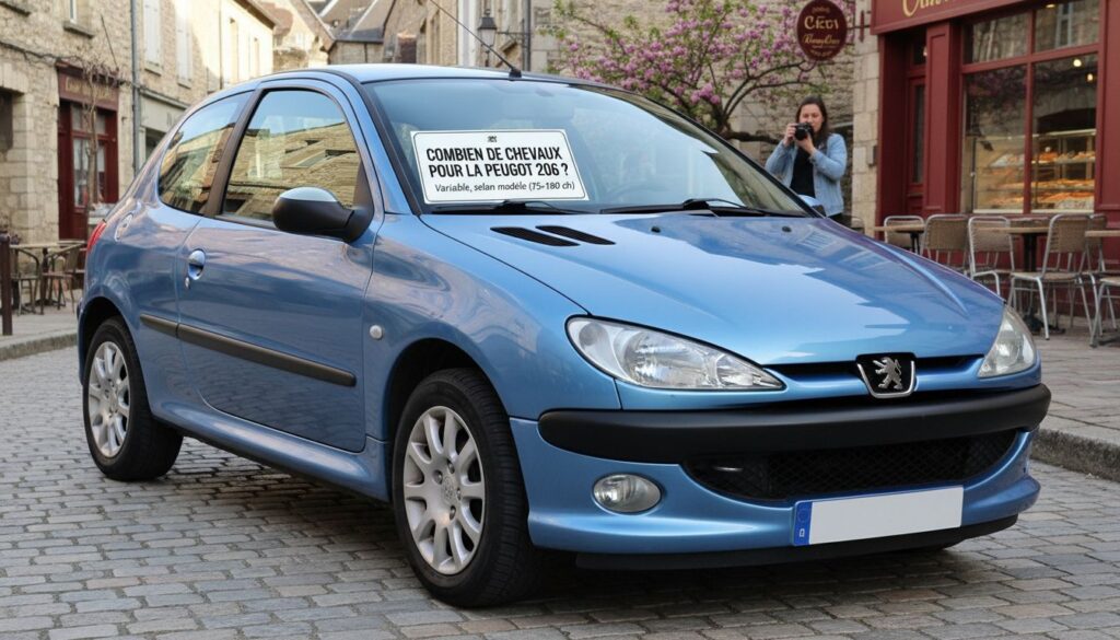 Combien de chevaux pour la Peugeot 206