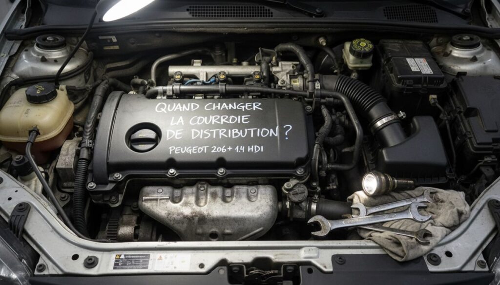 Quand changer la courroie de distribution de la peugeot 206+ 1.4 hdi