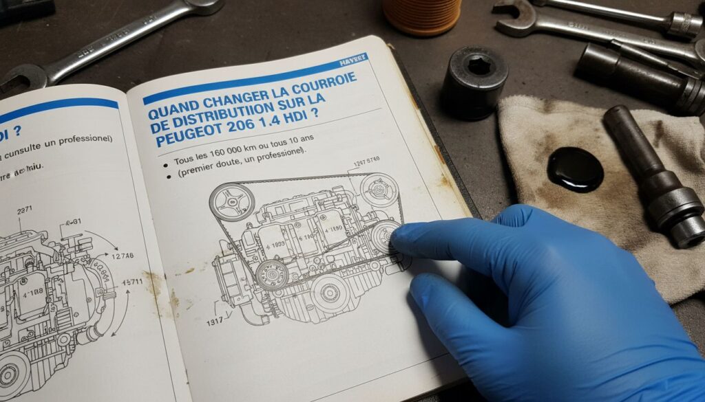 Quand changer la courroie de distribution sur la Peugeot 206 1.4 hdi