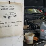 Quelle quantité d'huile pour la vidange d'une peugeot 206
