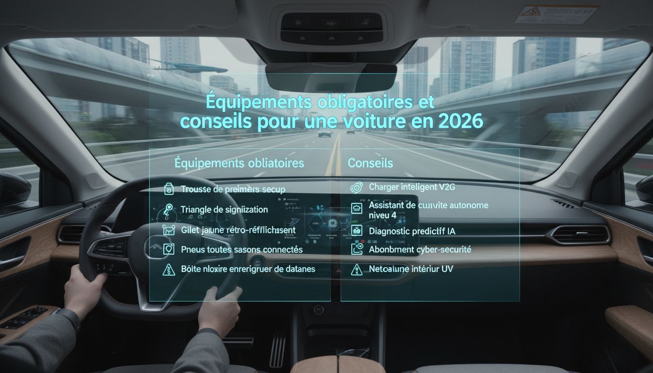 Équipements obligatoires et conseils pour une voiture en 2026