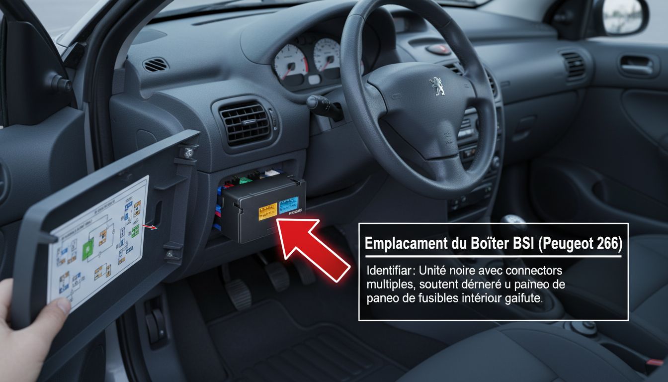 Où se trouve le boitier bsi de la peugeot 206 et comment l&rsquo;identifier